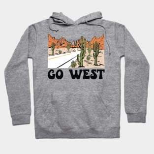 Go West Cactus Country Music Hoodie